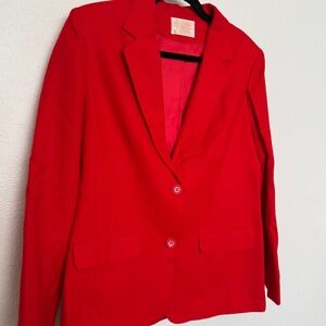 Vintage Pendleton Red Virgin Wool Classic Blazer